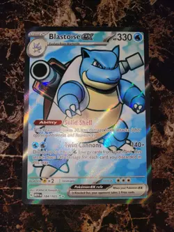 Pokemon TCG S&V 151 Blastoise ex Full Art 184/165 Pack Fresh NM/MINT! - Image 2