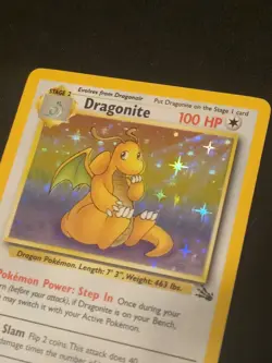 Pokemon 1999 Dragonite 4/62 Fossil Holo LP - Image 2