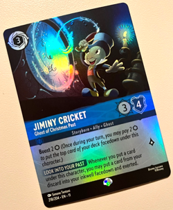 Disney Lorcana TCG Winterspell Jiminy Cricket - Ghost Of Christmas Past Epic - Image 1