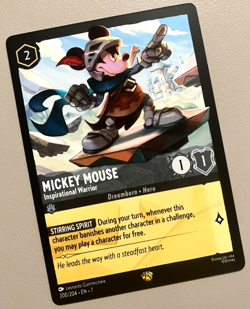 Disney Lorcana TCG Archazia's Island Mickey Mouse - Inspirational Warrior - Image 1
