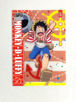 Monkey D Luffy - No.10 - One Piece Movie Stampede Clear Card Collection Gum Card - Image 1