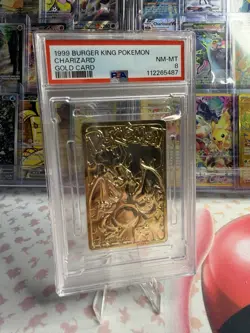 POKEMON 1999 BURGER KING CHARIZARD GOLD CARD PSA GRADE 8 - Image 1