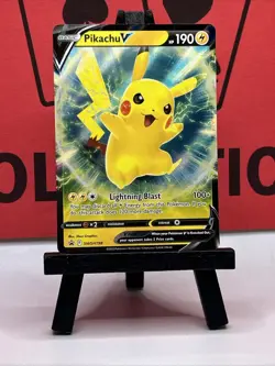 Pikachu V SWSH198 Black Star Promo Ultra Rare Holo Pokemon Card - Image 2