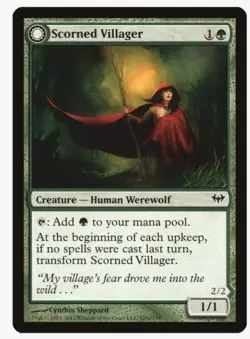 Scorned Villager Moonscarred Werewolf | MTG DKA | Werewolf Mana Dork Ramp | LP - Image 1