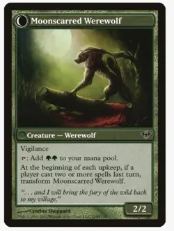 Scorned Villager Moonscarred Werewolf | MTG DKA | Werewolf Mana Dork Ramp | LP - Image 2