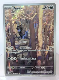 2025 Pokemon TCG Deino 146/086 Scarlet & Violet White Flare Illustration Rare - Image 1