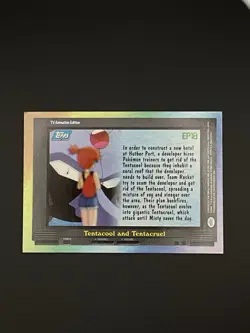 2000 Topps Pokemon EP18 Tentacool and Tentacruel TV Anim. Series 2 blue logo - Image 2