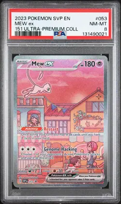 2023 POKEMON SVP EN-SV BLACK STAR PROMO 151 ULTRA-PREM COLL #053 MEW EX PSA 8 - Image 1
