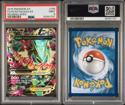 2015 POKEMON XY ROARING SKIES M RAYQUAZA EX #105 ULTRA RARE PSA 9 MINT - Image 3