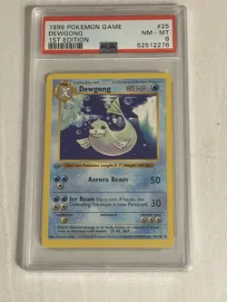 1999 Pokemon 1st Edition Shadowless Dewgong #25 PSA 8 - Image 1