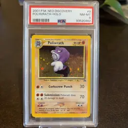 2001 POKEMON NEO DISCOVERY 9 POLIWRATH-HOLO PSA 8 - Image 1
