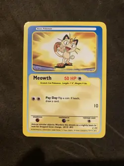Pokemon Meowth TCG Vintage 2004 Funskool India Edition C09 - Image 1