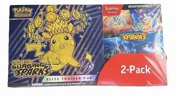 Pokemon Surging Sparks ETB + Booster Bundle Costco 2-pack Sealed - Image 1