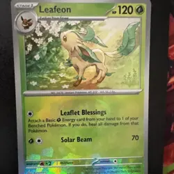 Leafeon (Master Ball Pattern) 005/131 Prismatic Evolutions Holo Pokemon - Image 2