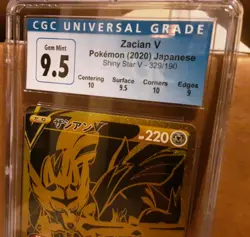 Pokemon Zacian V 329/190 Shiny Star V Graded CGC 9.5 Gem Mint With Subs - Image 2