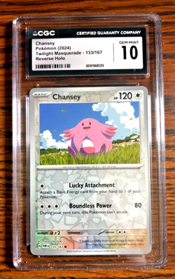 Chansey Reverse Holo #133 - CGC GEM MINT 10 - Twilight Masquerade - Pokemon TCG - Image 1