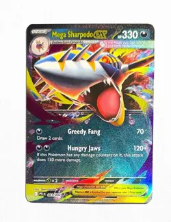 Mega Sharpedo ex ~ Pokemon Phantasmal Flames ~ Full Art Holo 061/094 - Image 1