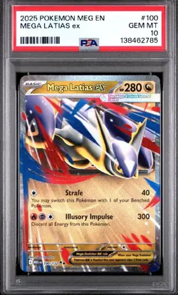 2025 POKEMON MEG EN-MEGA EVOLUTION #100 MEGA LATIAS EX PSA 10 - Image 1