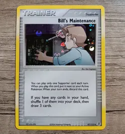 Pokemon Fire Red Leaf Green Bills Maintenance 87/112 Holo Uncommon Trainer 2004 - Image 1