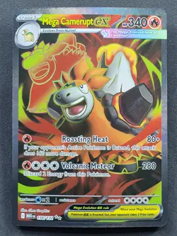Mega Camerupt ex 156/132 Ultra Rare Mega Evolution Pokemon TCG - Image 1