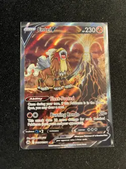 Pokemon Entei V GG36/GG70 Galarian Gallery Crown Zenith NM - Image 1