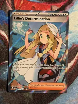 Pokemon TCG Lillie's Determination Trainer Card Holo Rare 169/132 - Image 1