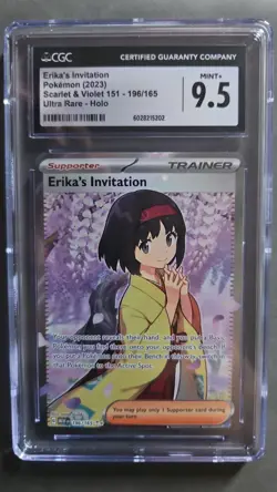 CGC 9.5 Erika's Invitation Scarlet & Violet 151 196/165 Ultra Rare Pokemon Card - Image 1