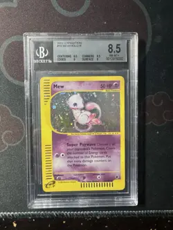 Pokemon Mew TCG Holo Rare Card 19/165 Expedition Base Set BGS 8.5 CRACKED - Image 1