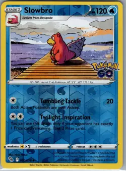 Slowbro 020/078 Reverse Holo Pokemon GO - Pokemon Card - NM - Image 1