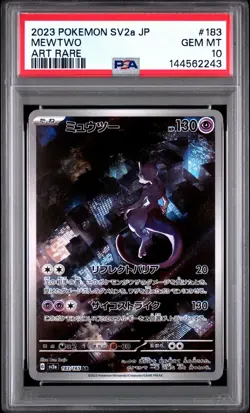 PSA 10 Mewtwo 183/165 Art Rare AR 151 sv2a Pokemon Japanese 2023 - NEW CERT - Image 1