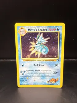 Pokemon TCG Misty's Seadra Holo Rare Gym Heroes Prerelease 9/132 AZ - Image 1