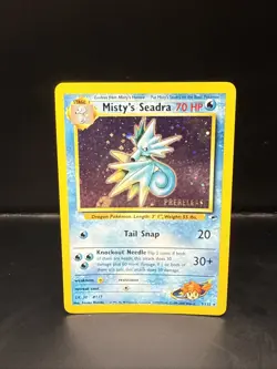 Pokemon TCG Misty's Seadra Holo Rare Gym Heroes Prerelease 9/132 AZ - Image 2
