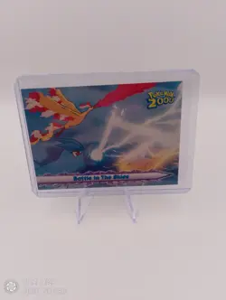 Pokemon Topps Pokemon 2000 Movie #47 Blue Logo Battle In The Skies - Image 1