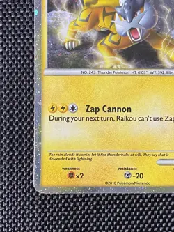Raikou HGSS19 Black Star Promo Pokemon English 2010 LP+ - Image 5