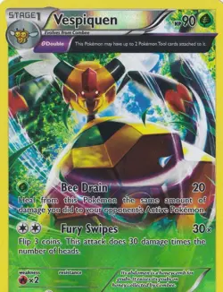VESPIQUEN 11/98 REVERSE-HOLO POKEMON XY ANCIENT ORIGINS - Image 1