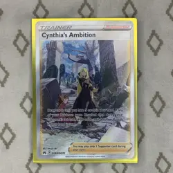 Pokemon Cynthia's Ambition Trainer GG60/GG70 Crown Zenith Holo Full Art - Image 1