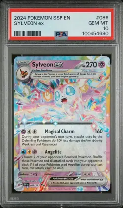 2024 POKEMON SSP EN-SURGING SPARKS #086 SYLVEON EX PSA 10 - Image 1