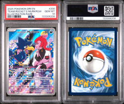Team Rocket's Murkrow Pokemon 2025 S&V Destined Rivals Illustration Rare PSA 10 - Image 3