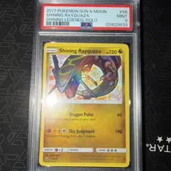 2017 POKEMON SUN & MOON SHINING LEGENDS #56 SHINING RAYQUAZA-HOLO PSA 9 MINT - Image 1
