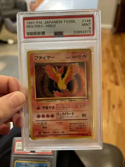 🔥👀📈 1997 Pokemon Japanese Fossil Moltres Holo #146 PSA MINT 9!!! 🔥👀 - Image 1