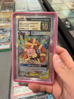 2019 Pokemon Mega Lopunny & Jigglypuff GX Cosmic Eclipse 226 CGC 10 - Image 1