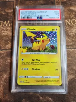 Pikachu (General Mills Promo) Holo Pokemon Sword & Shield Black Star PSA 9 #39 - Image 1
