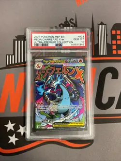 PSA 10 Mega Charizard X EX 023 MEP UPC Black Star Promo Pokemon 2025 - Image 1