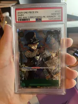 2025 ONE PIECE 3RD ANNIVERSARY TOURNAMENT 3 BROTHERS PACK WINNER SABO PSA 10 - Image 1