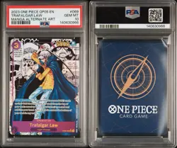 2023 ONE PIECE OP05-AWAKENING OF THE NEW ERA TRAFALGAR LAW MANGA PSA 10 - Image 3