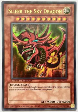 YGLD-ENG01 Slifer the Sky Dragon - Ultra Rare Ltd. Edition LP YuGiOh Card - Image 1