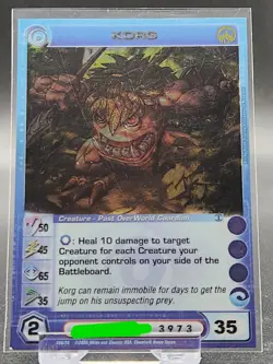 Chaotic Card : (2/5 Max) Korg AU First Edition Rare creature Square Cut - Image 1