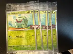 Pokemon Bulbasaur Promo Card Lot Scarlet & Violet 151 Set 5x English 2023 - Image 1