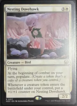 Nesting Dovehawk #17 *Normal* (NM) - Commander: March of the Machine MTG - Image 1