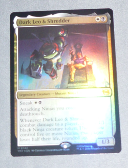 Dark Leo & Shredder FOIL Teenage Mutant Ninja Turtles 0142 Mythic MTG - Image 1
